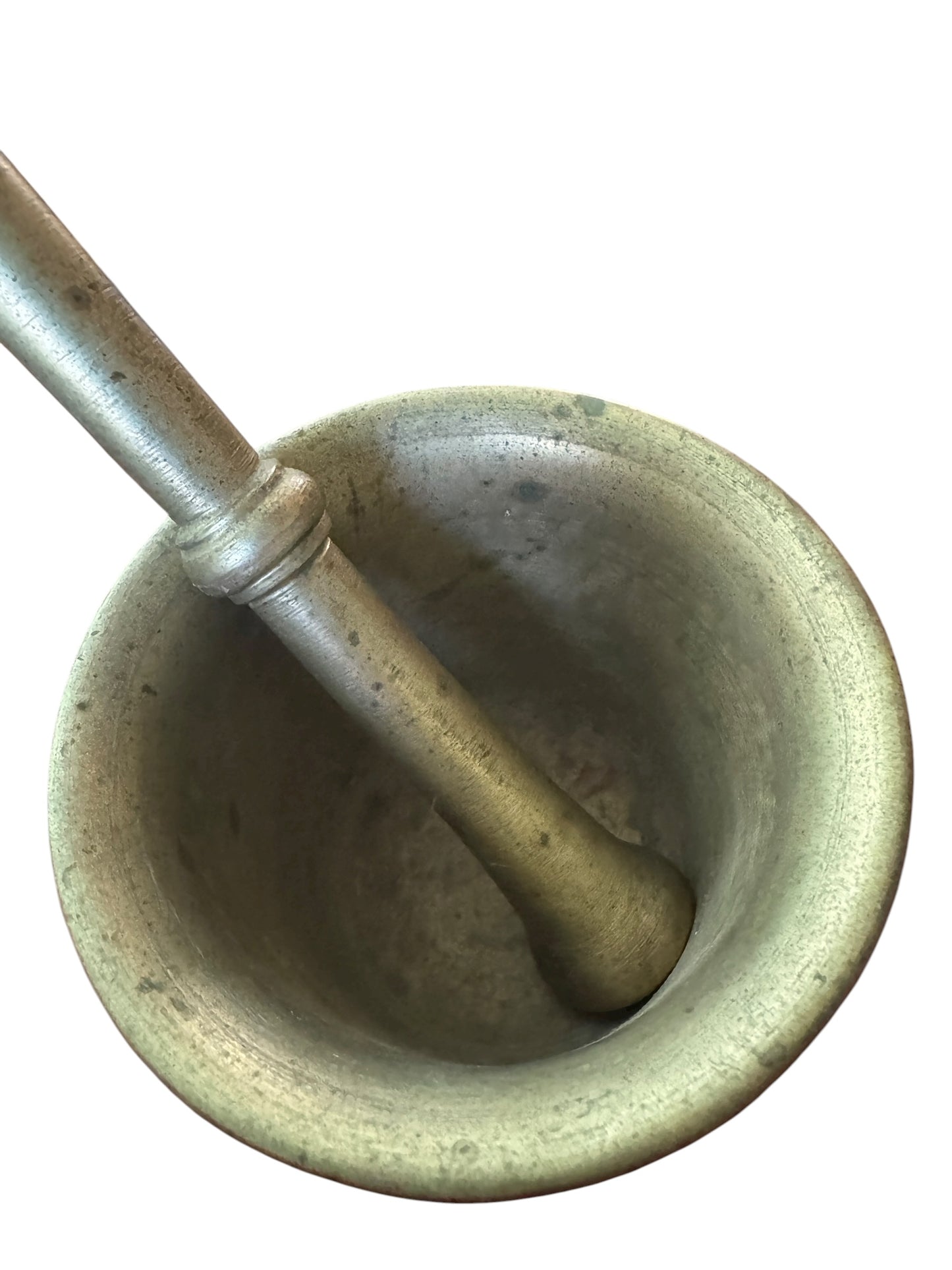 Antique Large Brass Mortar and Pestle