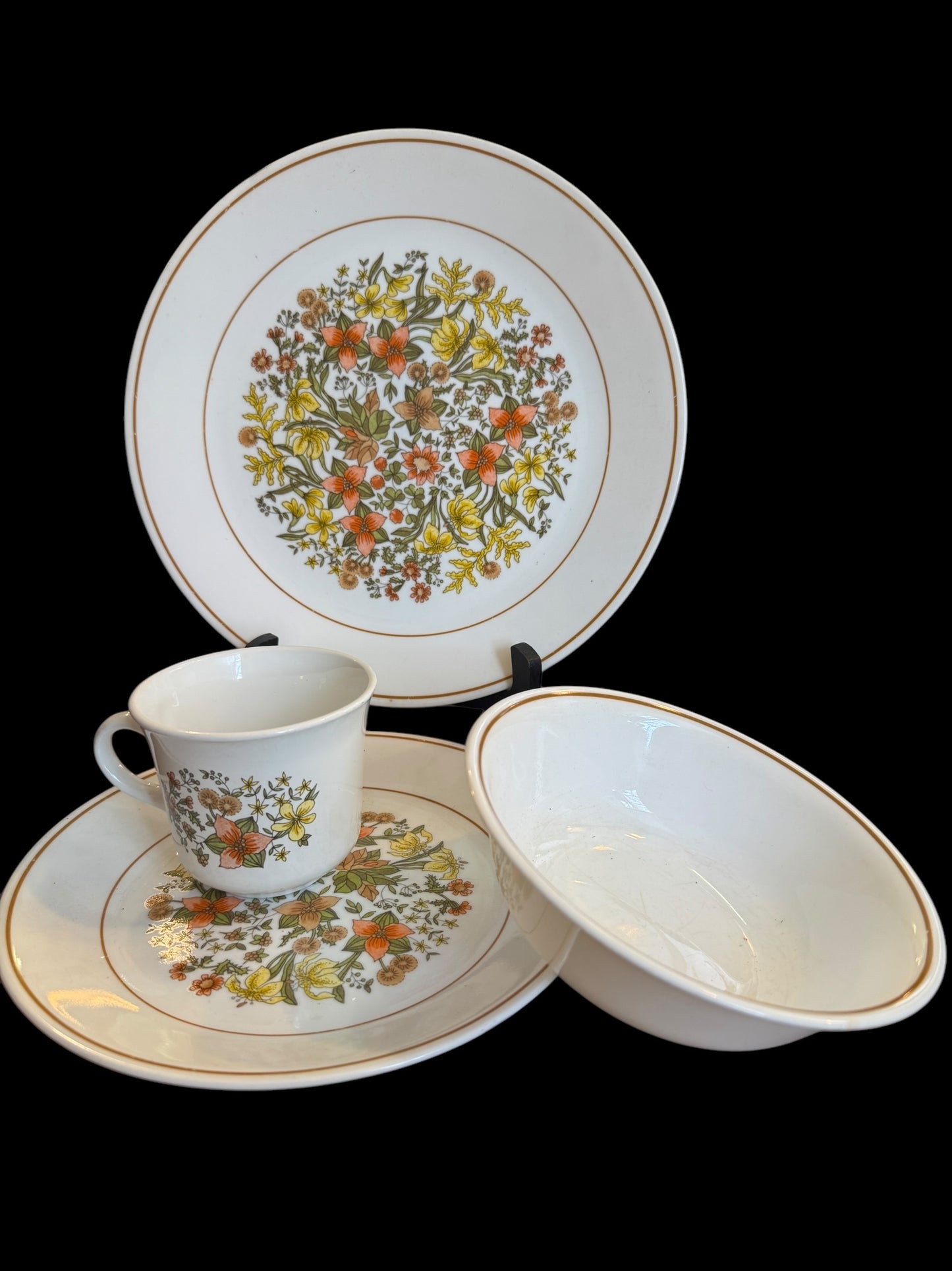 Corelle Corning Indian Summer 1977-79  6 Complete Place Settings 24 Piece