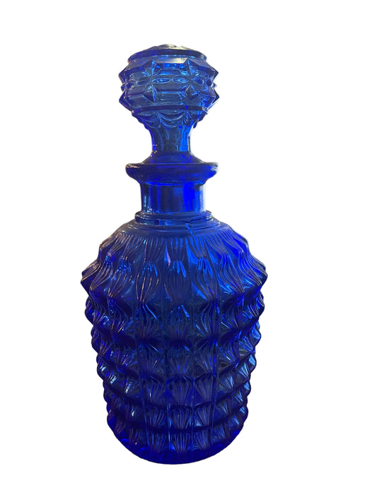 Vintage Cobalt Decanter in Very Rich Beautiful Blue