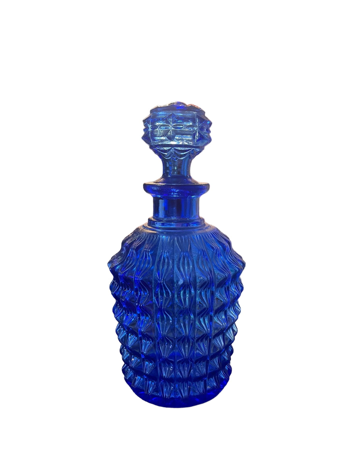 Vintage Cobalt Decanter in Very Rich Beautiful Blue