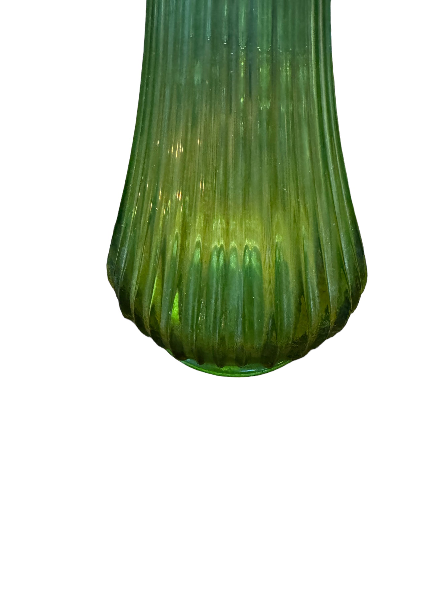 L.E. Smith 20” Broken Column Vase in Green
