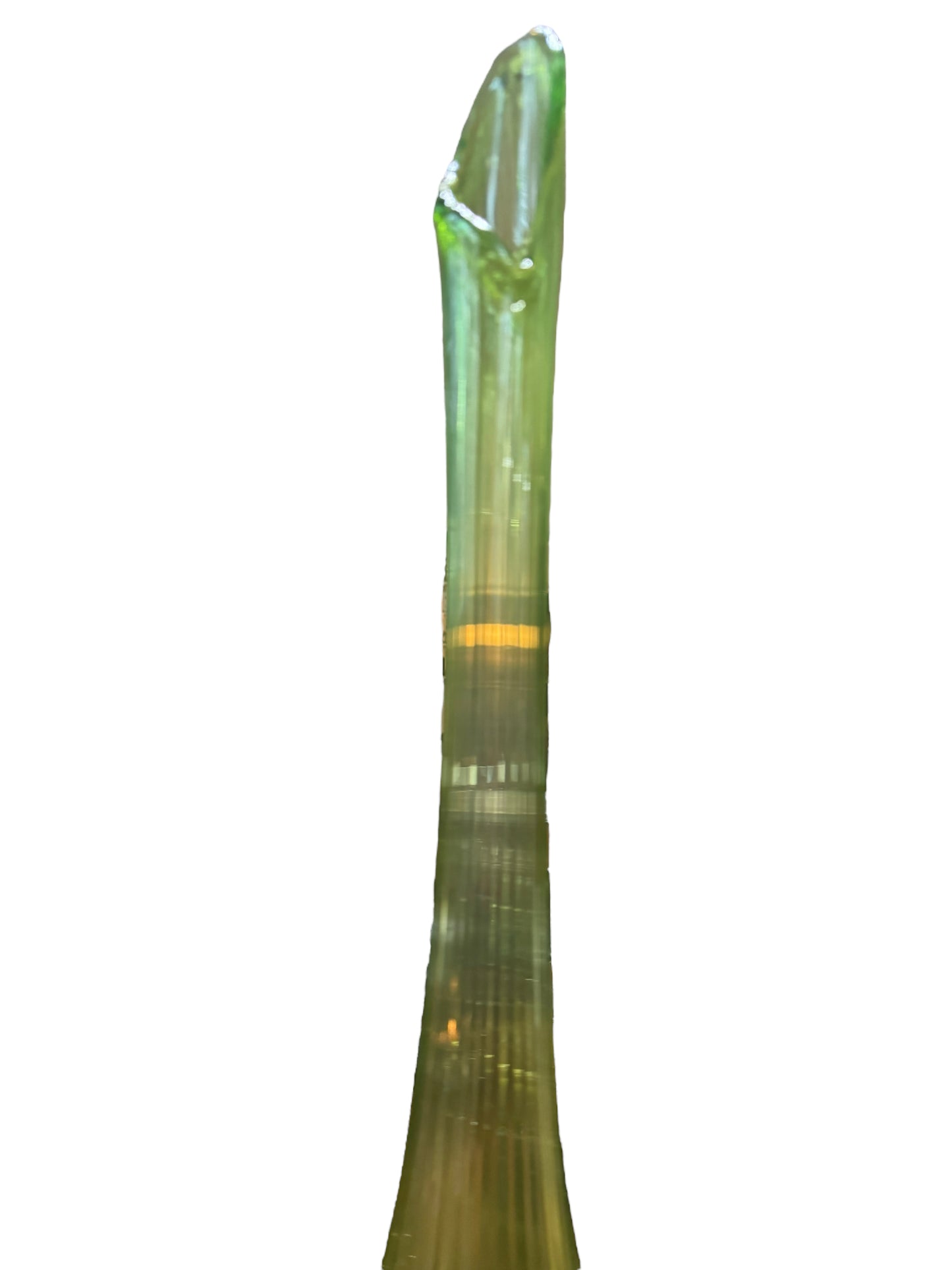 L.E. Smith 20” Broken Column Vase in Green