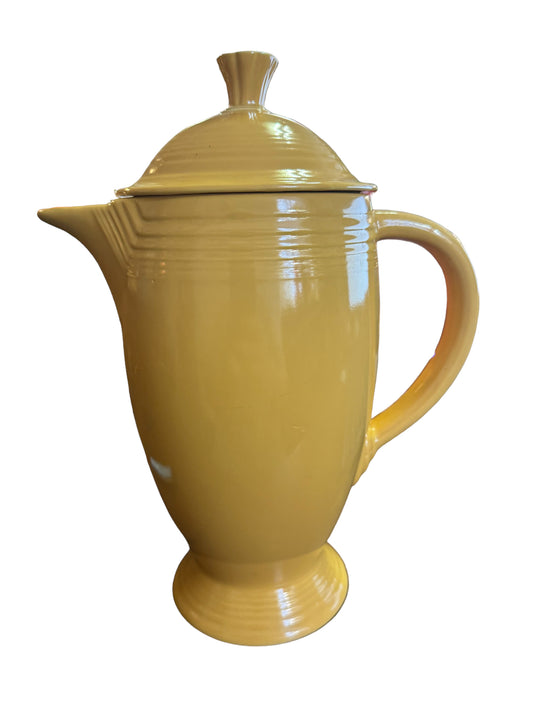 Fiesta Large Vintage Coffee Pot in Yellow -2-