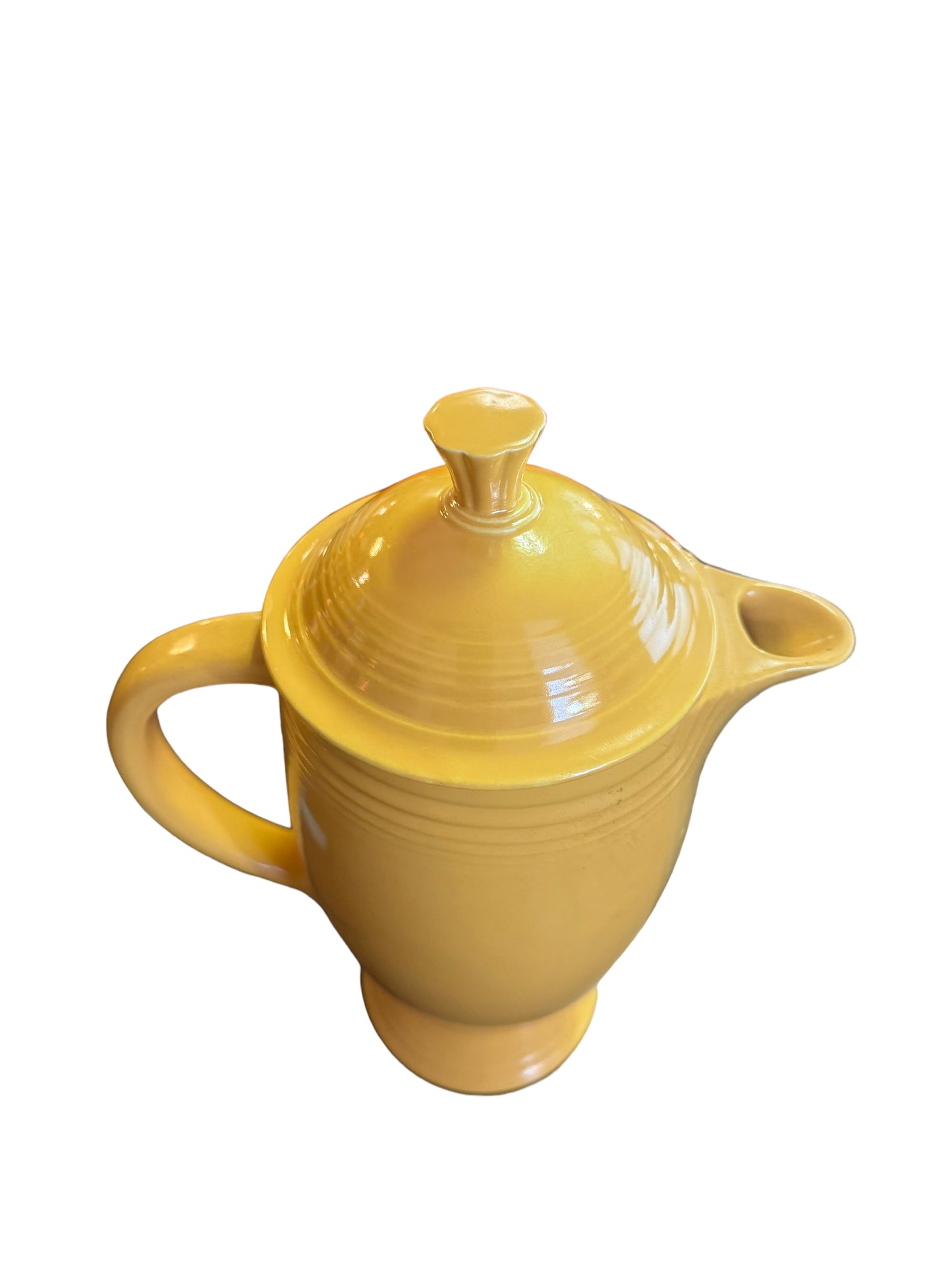 Fiesta Large Vintage Coffee Pot in Yellow -2-