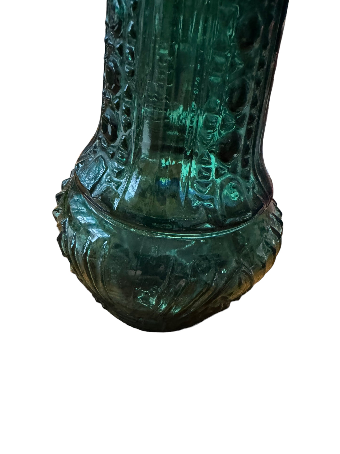 Vintage Dabs Empoli Genie Bottle 17” Emerald Green Decanter