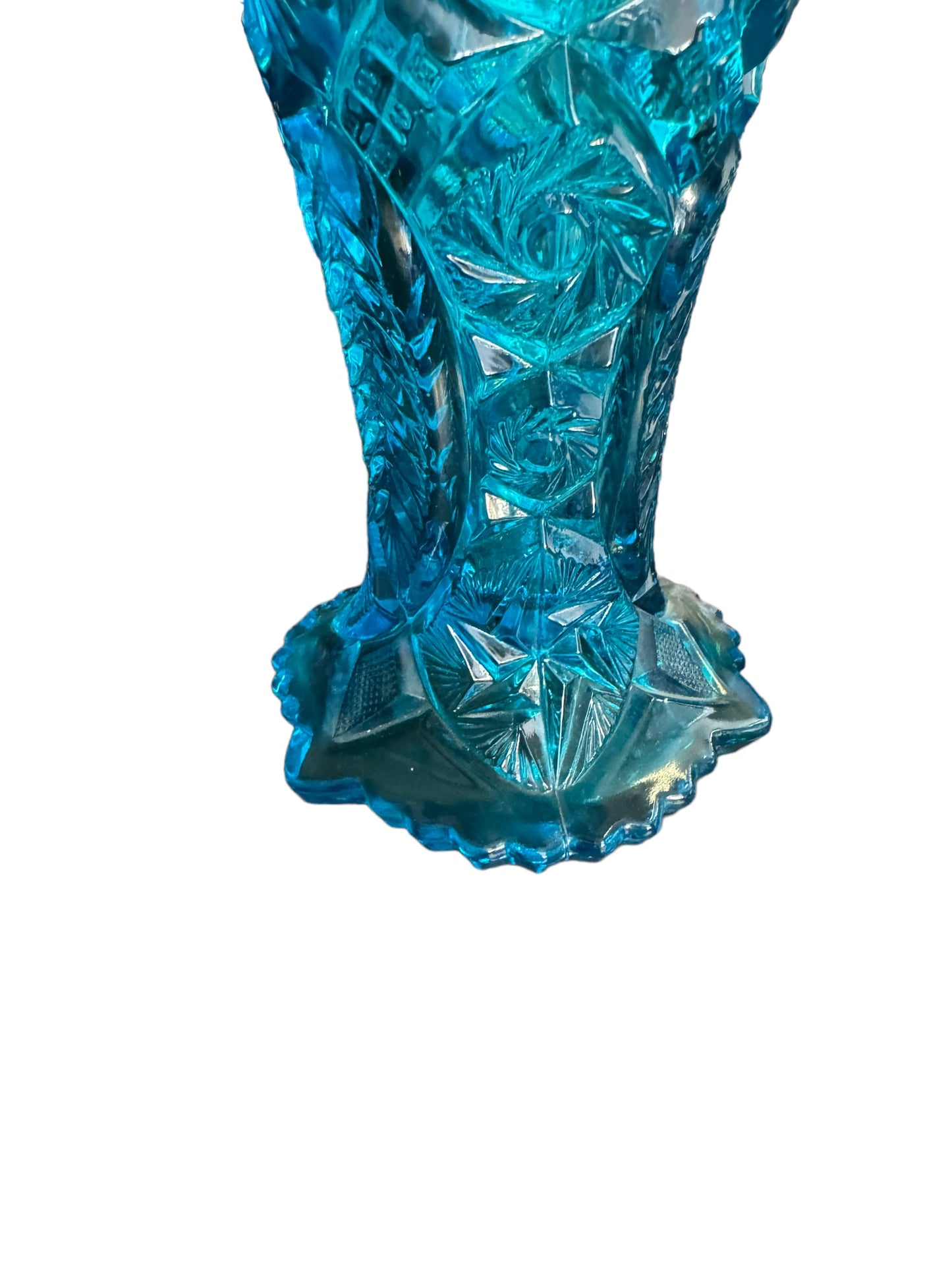 EAPG Blue Glass 9" Vase