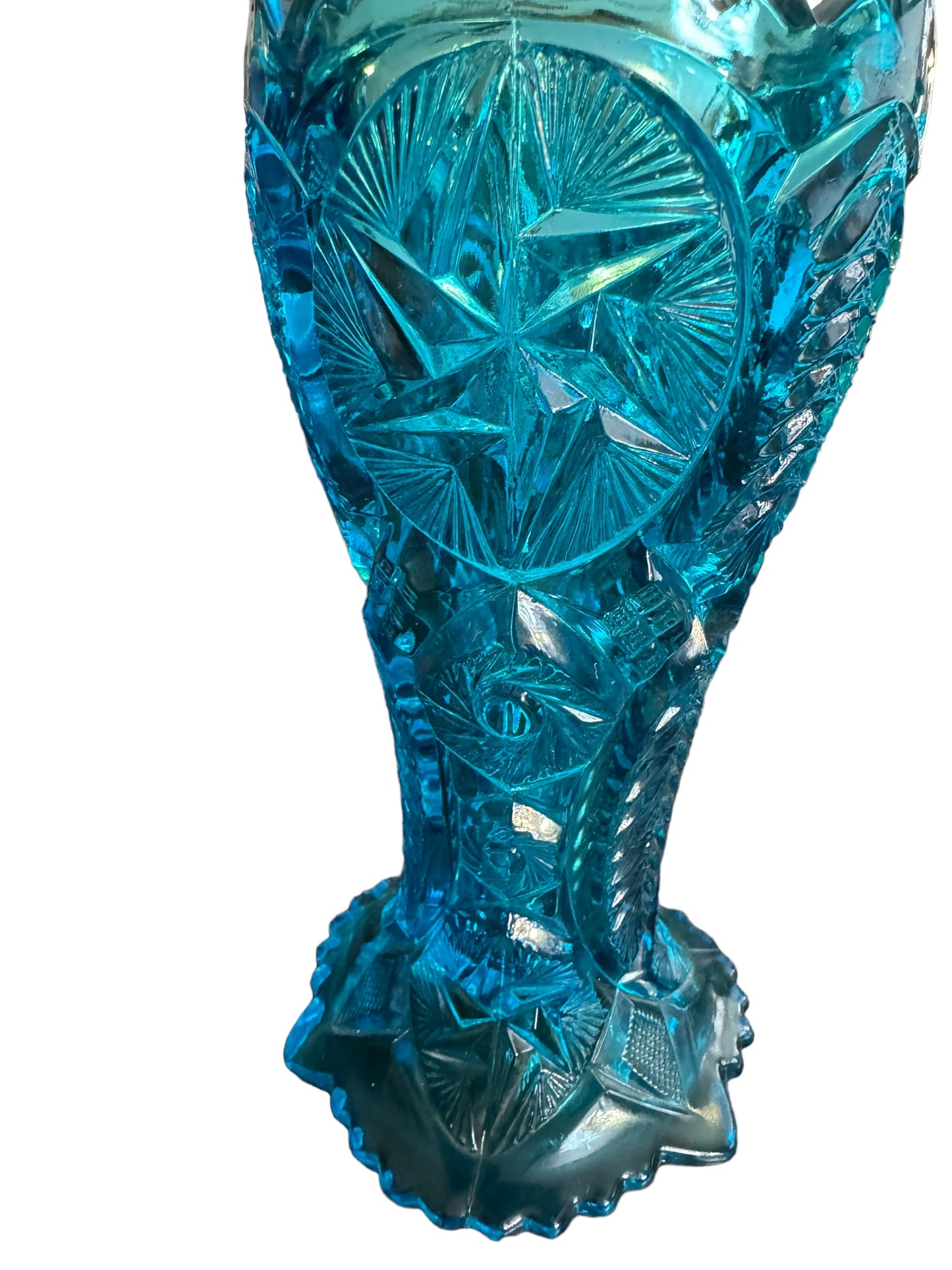 EAPG Blue Glass 9" Vase