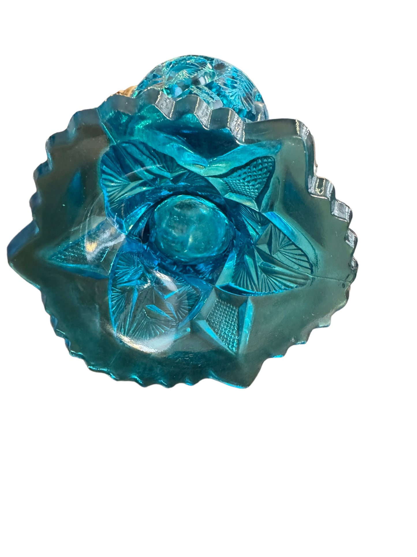 EAPG Blue Glass 9" Vase