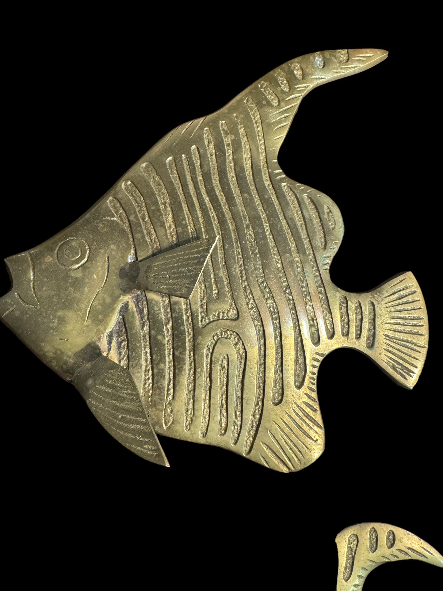 Vintage Large Brass Wall Fish