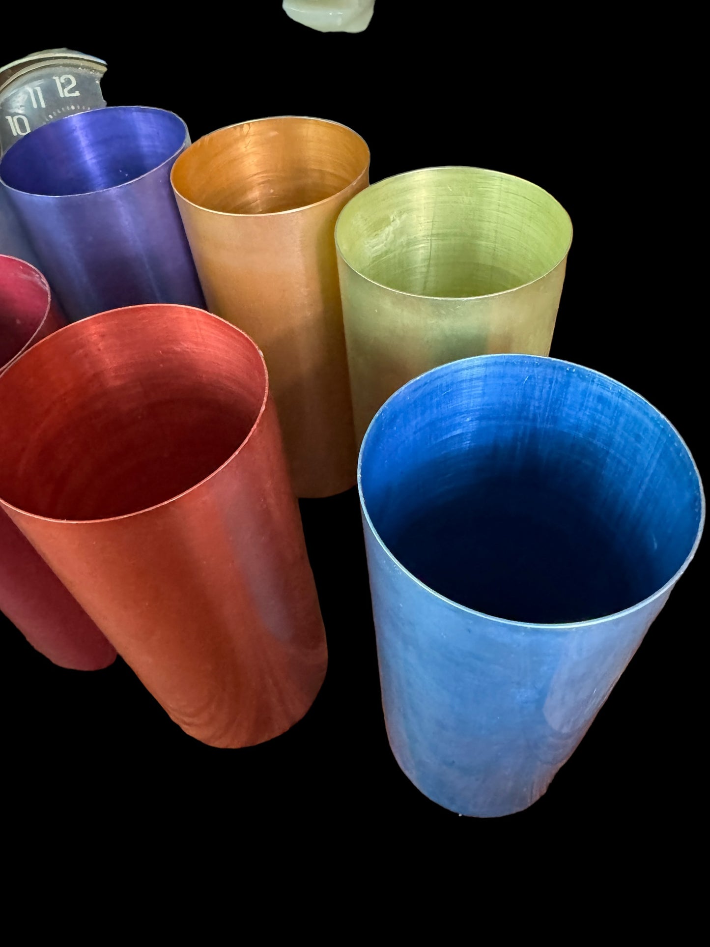 Vintage 8 Perma Hues Anodized Spun Aluminum Tumblers Cups