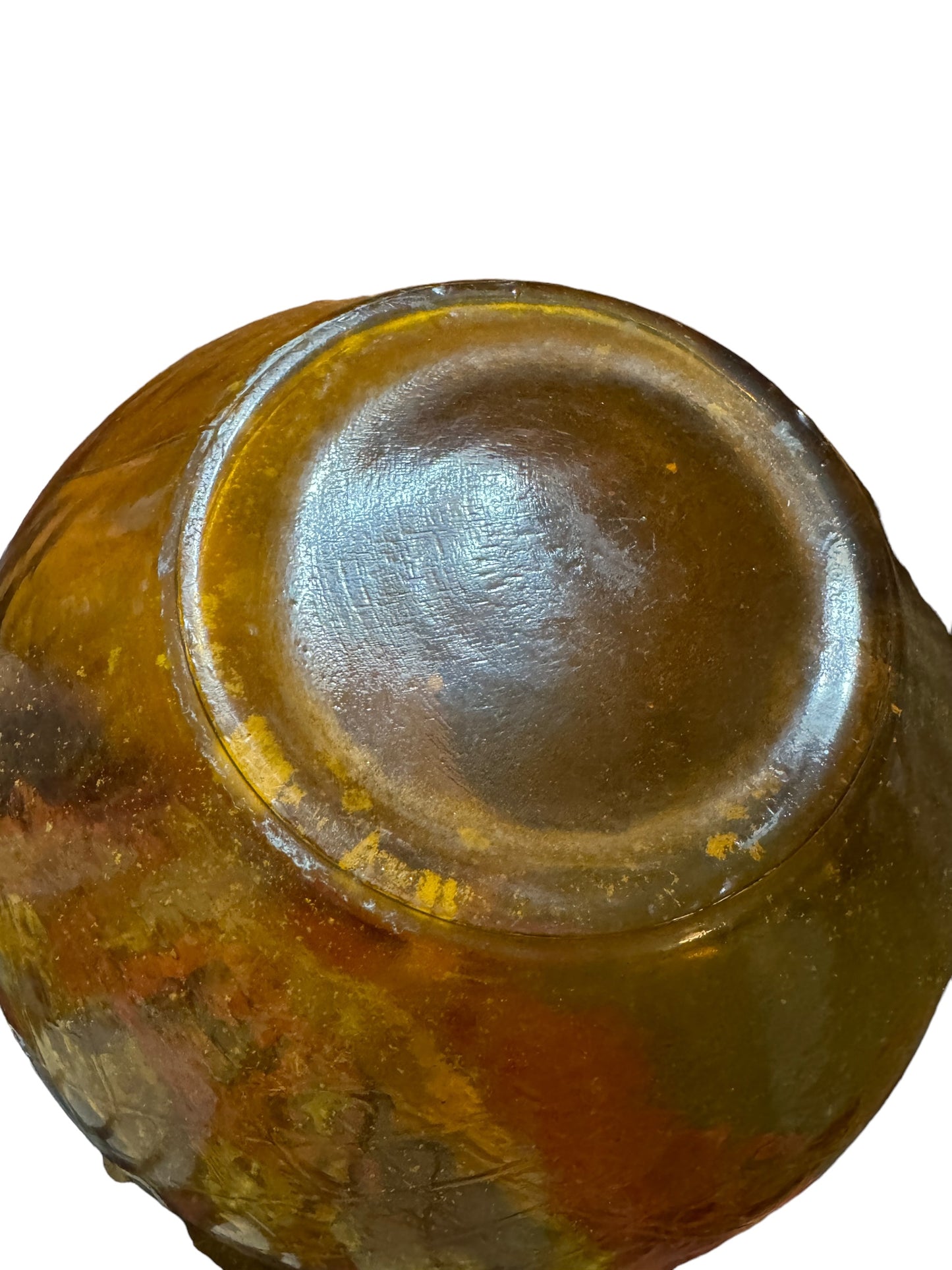 Vintage Empoli Genie Bottle Decanter in Amber 14x7