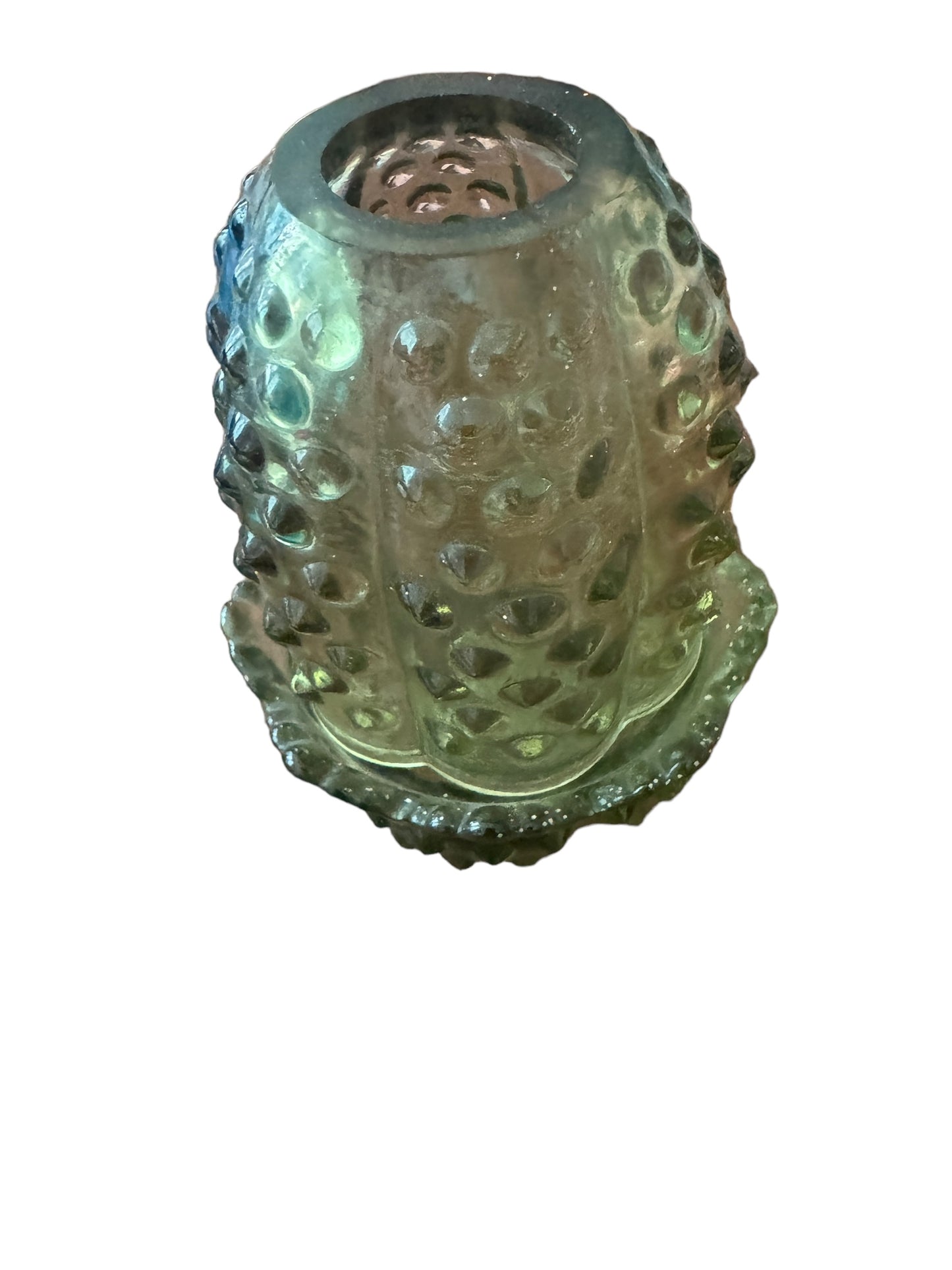 Fenton Colonial Green Hobnail Fairy Lamp