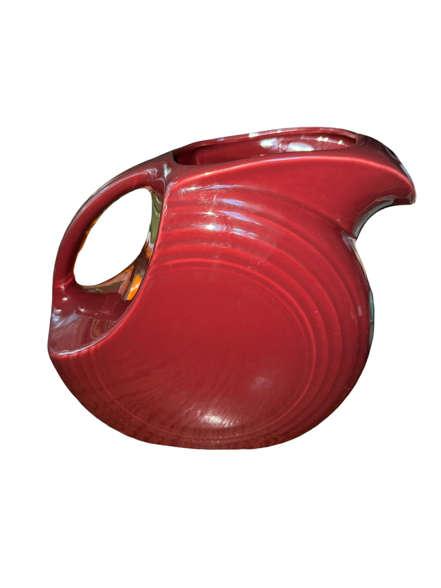 Fiesta Large Disk Pitcher in Claret