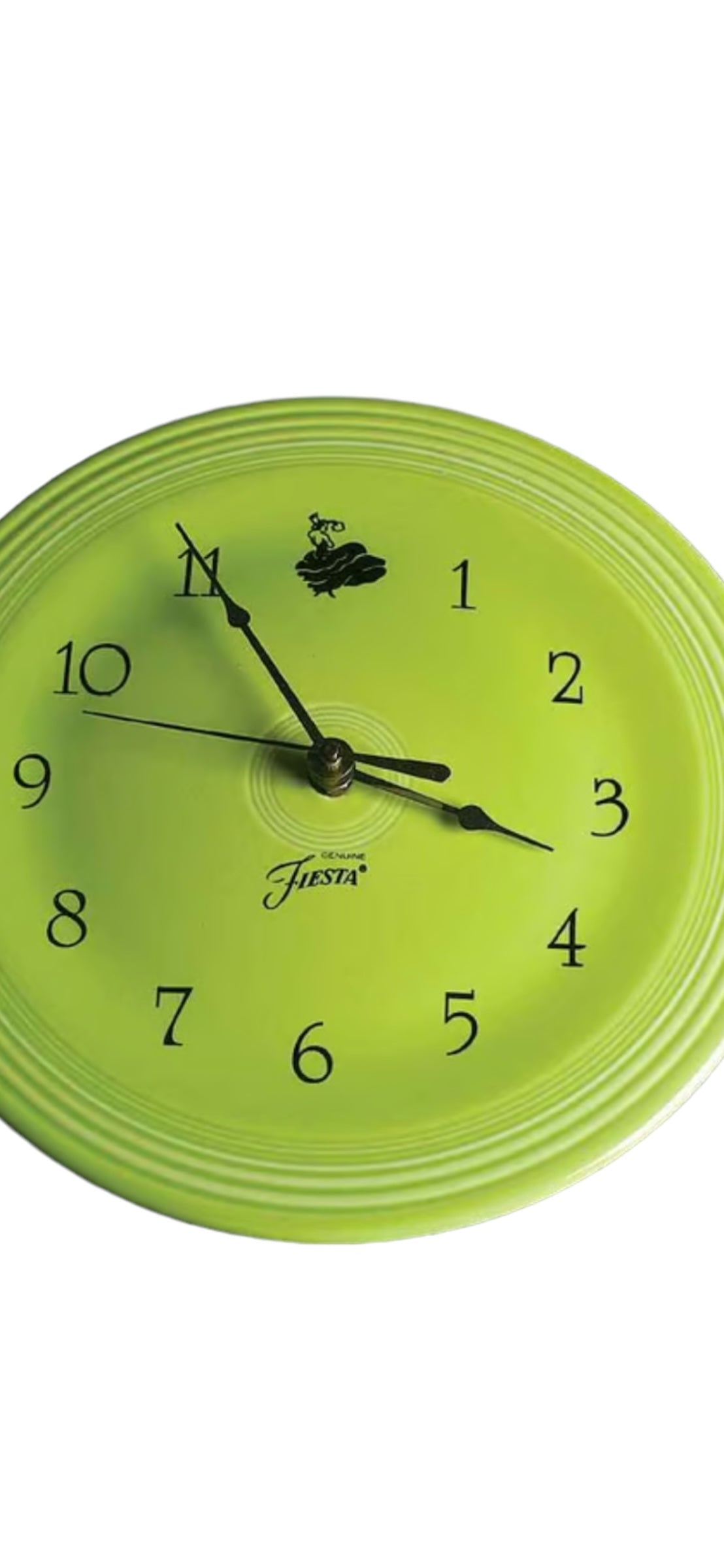 Fiesta Chartruese Clock 10' Working  - Like new. 0 Issues