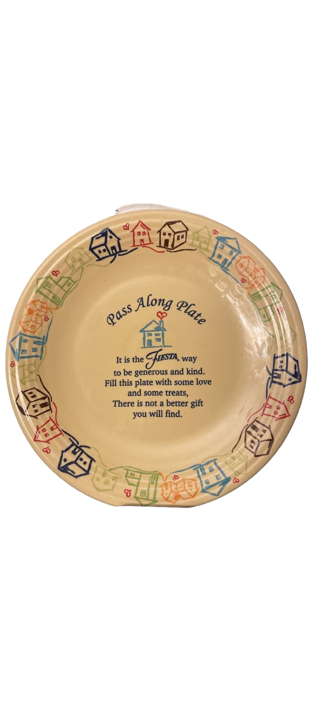 Fiesta Pass Along Chop Plate Ivory 11 1/2“ Retired HLC Fiestaware USA