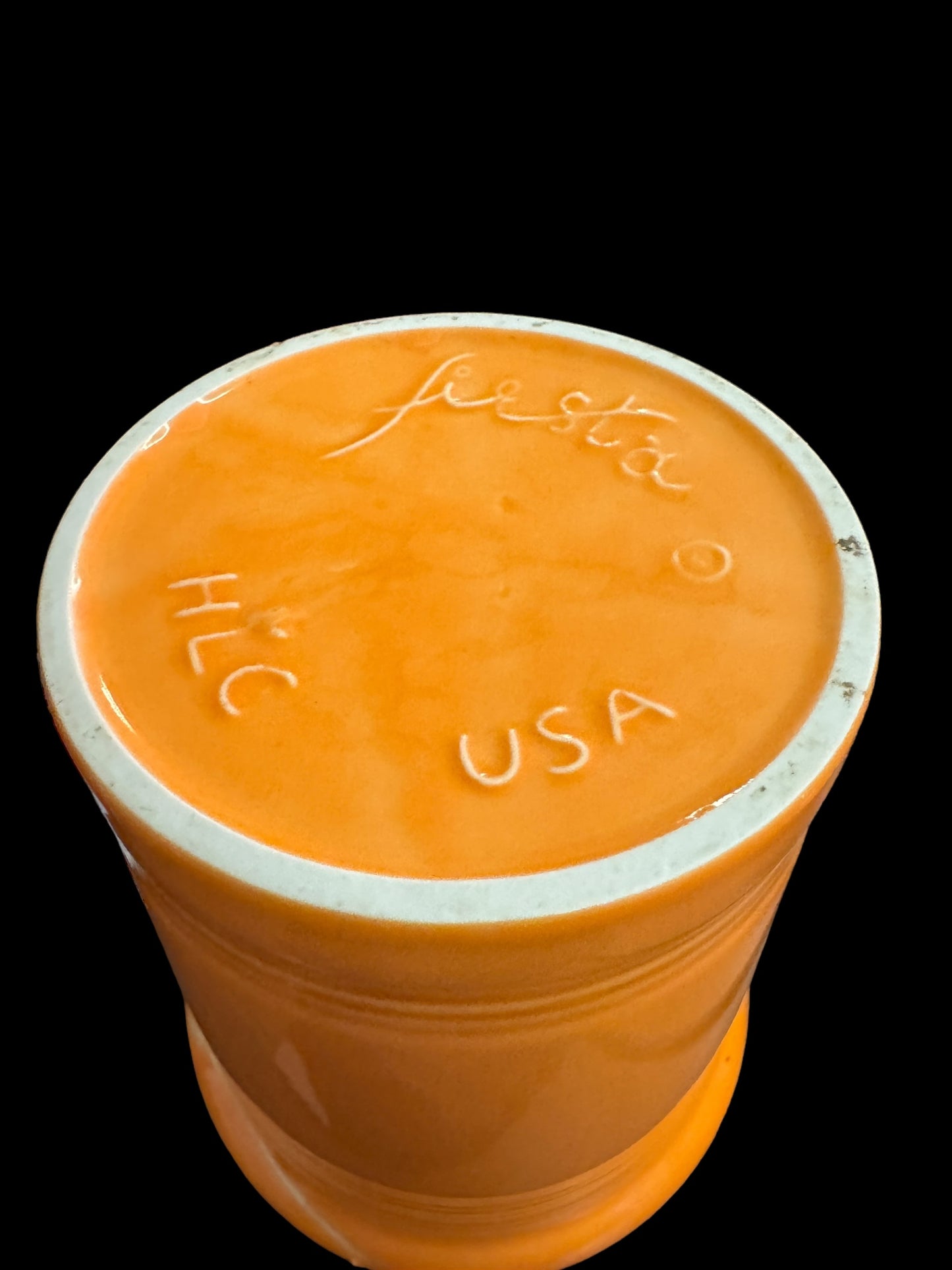 Fiesta Small 1 Quart Canister in Tangerine - Retired Discontinued 2nds