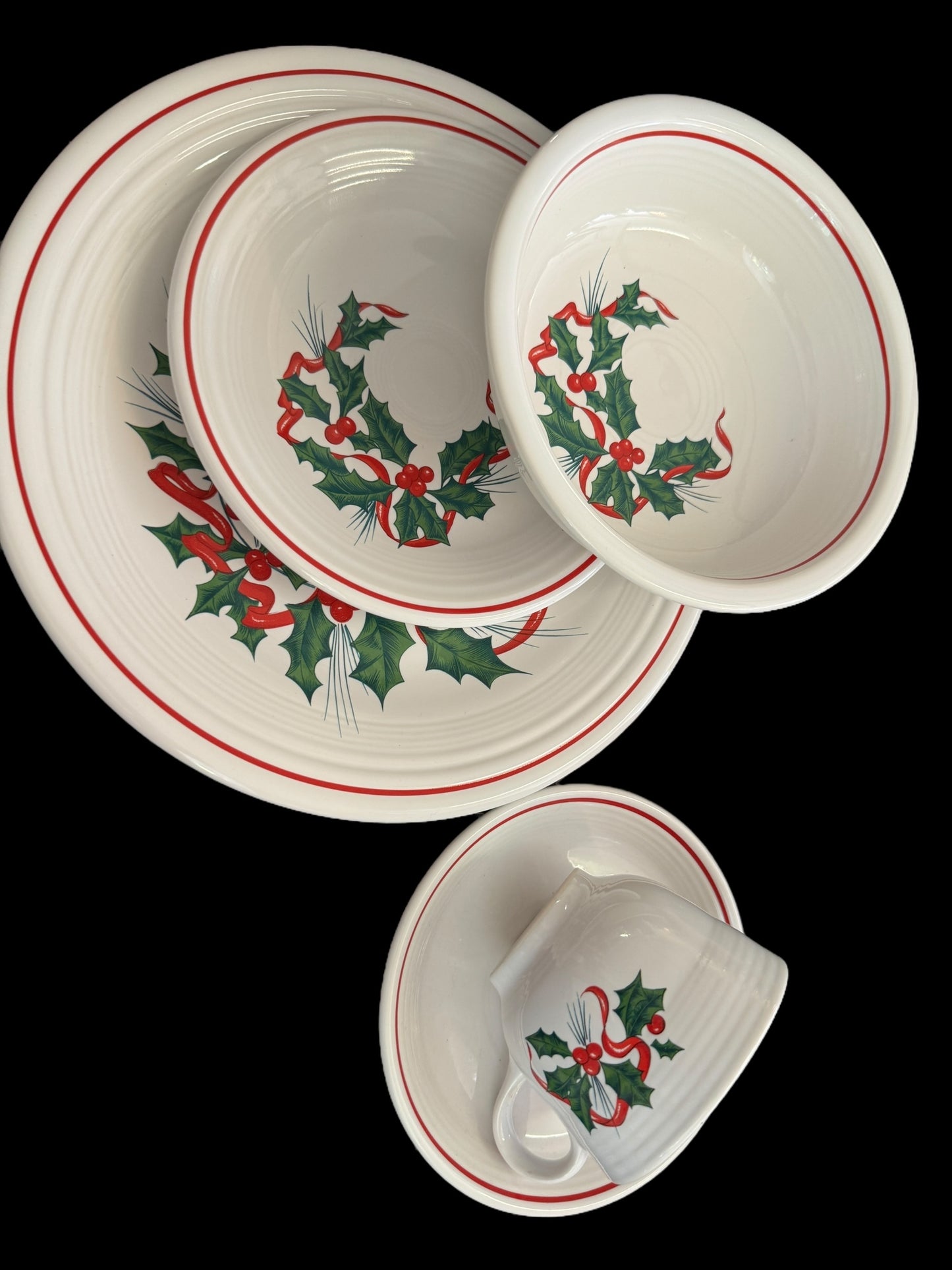 Fiesta Holly and Ribbon Holiday 5 Piece Place Setting