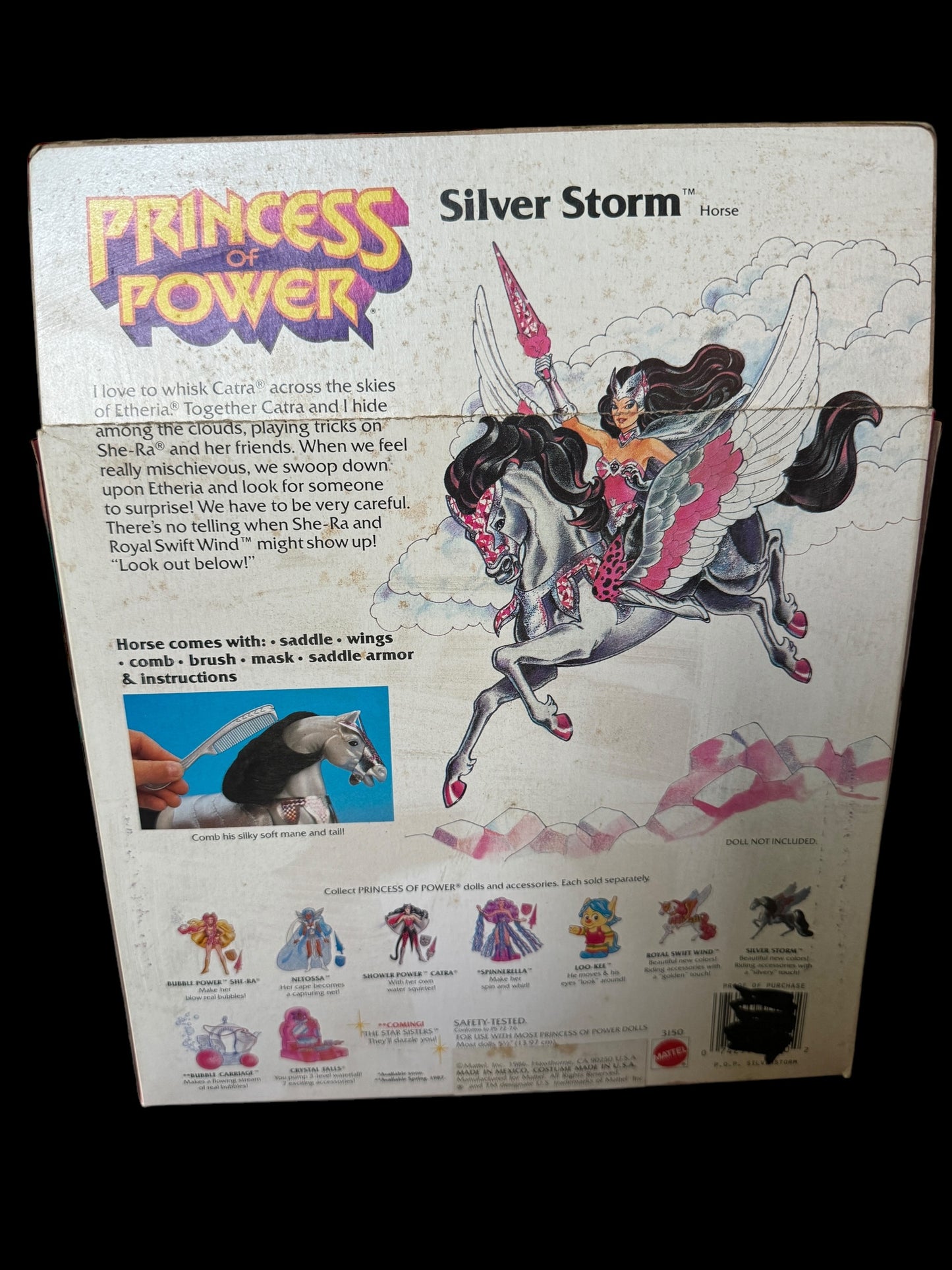 She Ra RARE MOTU Princess of Power POP Moc SILVER STORM Still Sealed 1984 Mattel