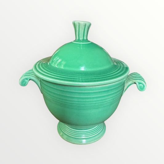 Vintage Original Fiesta Green Sugar Bowl - no chips / cracks