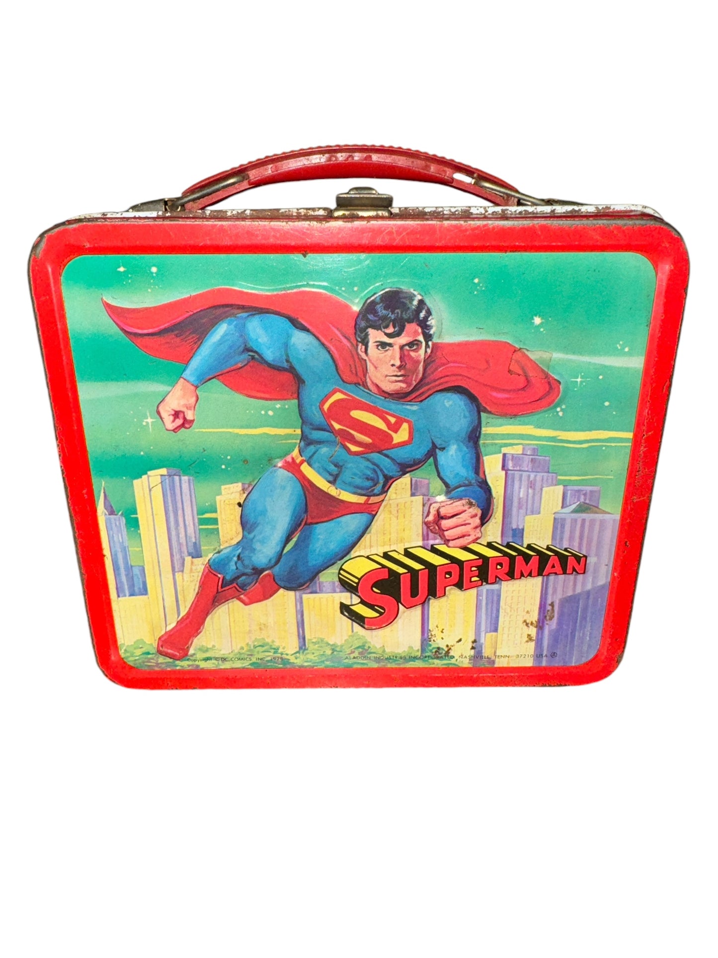 Vintage Superman Lunchbox with Thermos - Paramount Pictures Movie