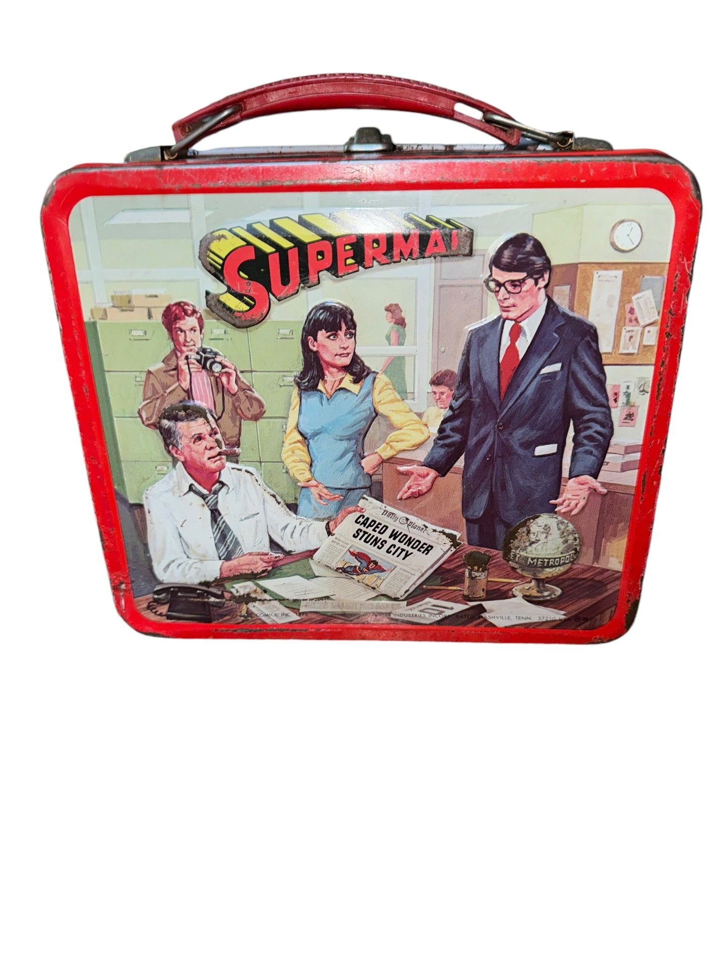 Vintage Superman Lunchbox with Thermos - Paramount Pictures Movie