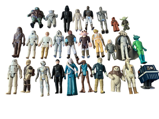 Vintage Lot of 28 Original 70s 80s Star Wars Figures