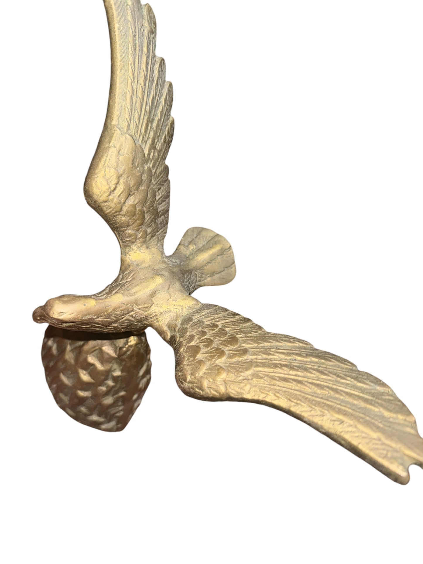 Vintage Large Brass Perched Eagle