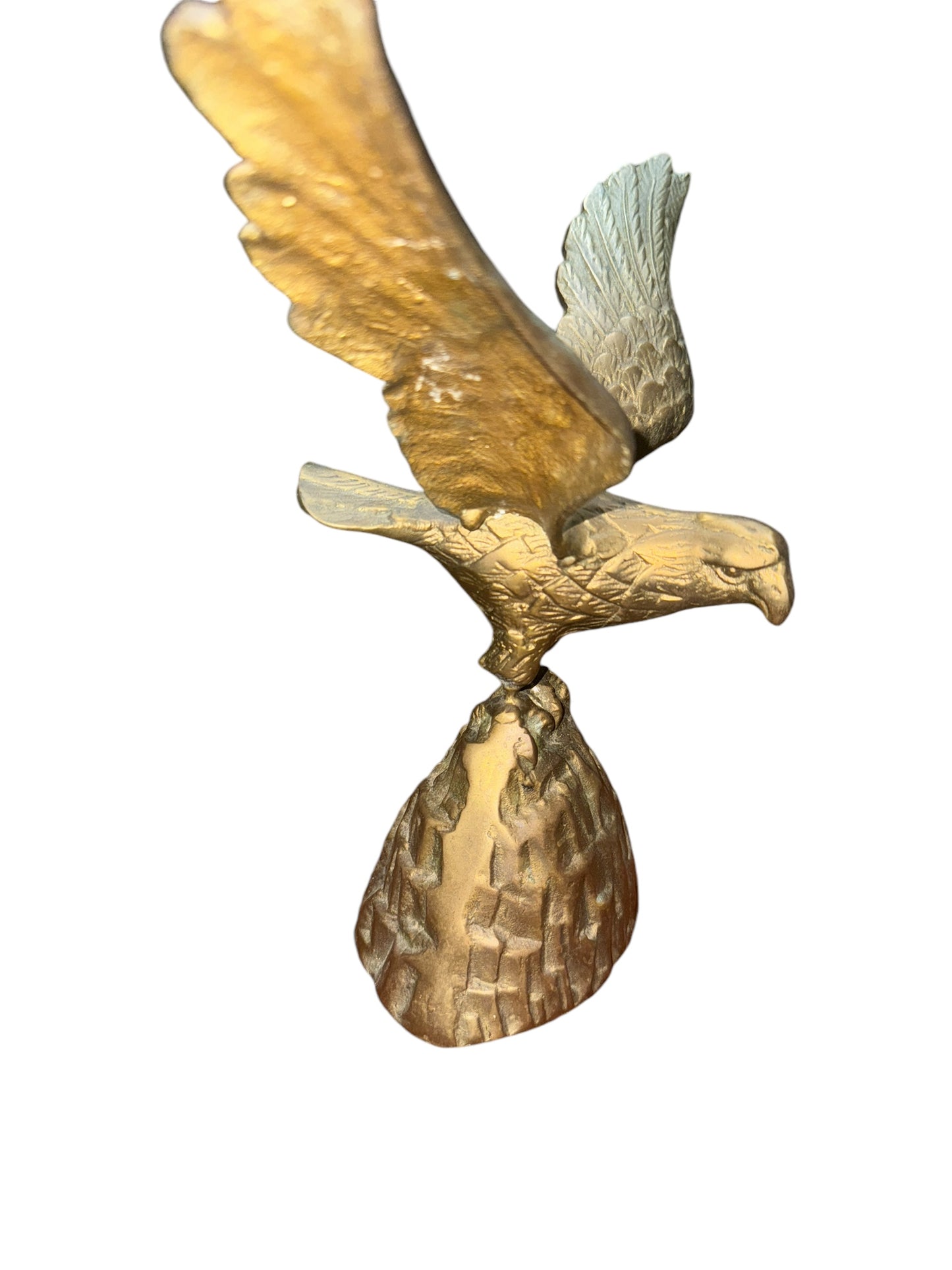 Vintage Large Brass Perched Eagle