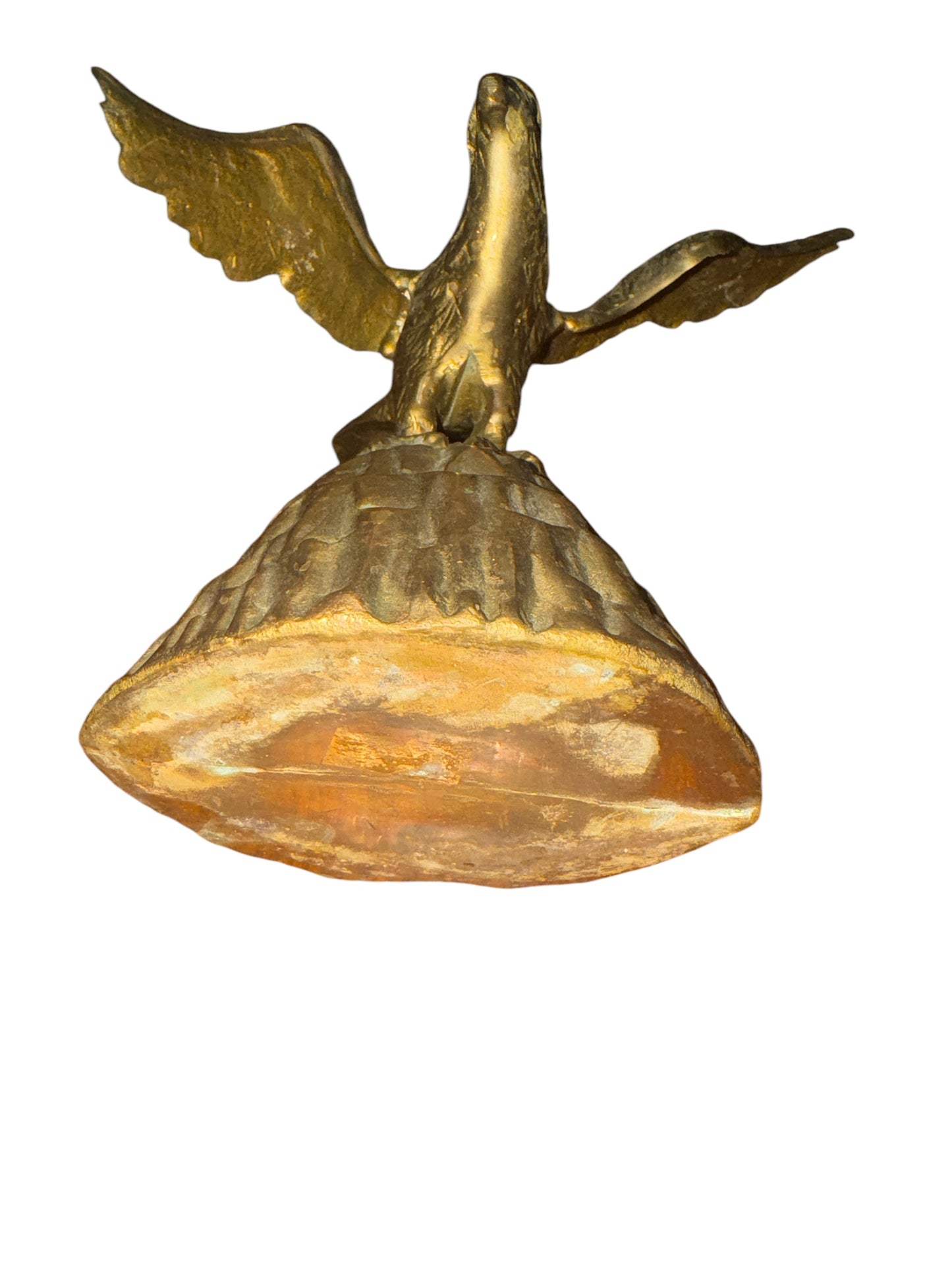 Vintage Large Brass Perched Eagle