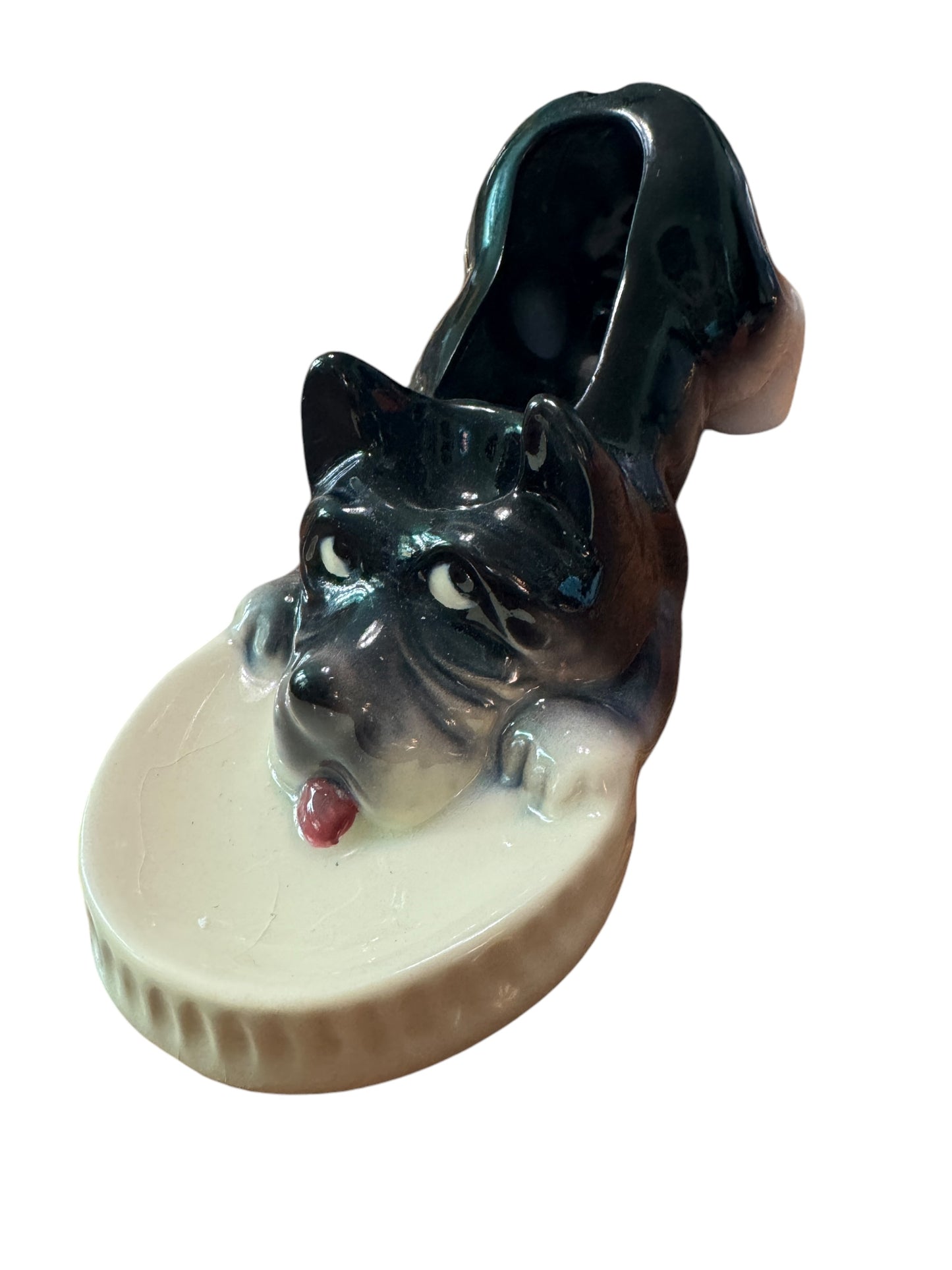 Vintage McCoy Ceramic Scottie Dog Valet Dresser Caddy / Planter