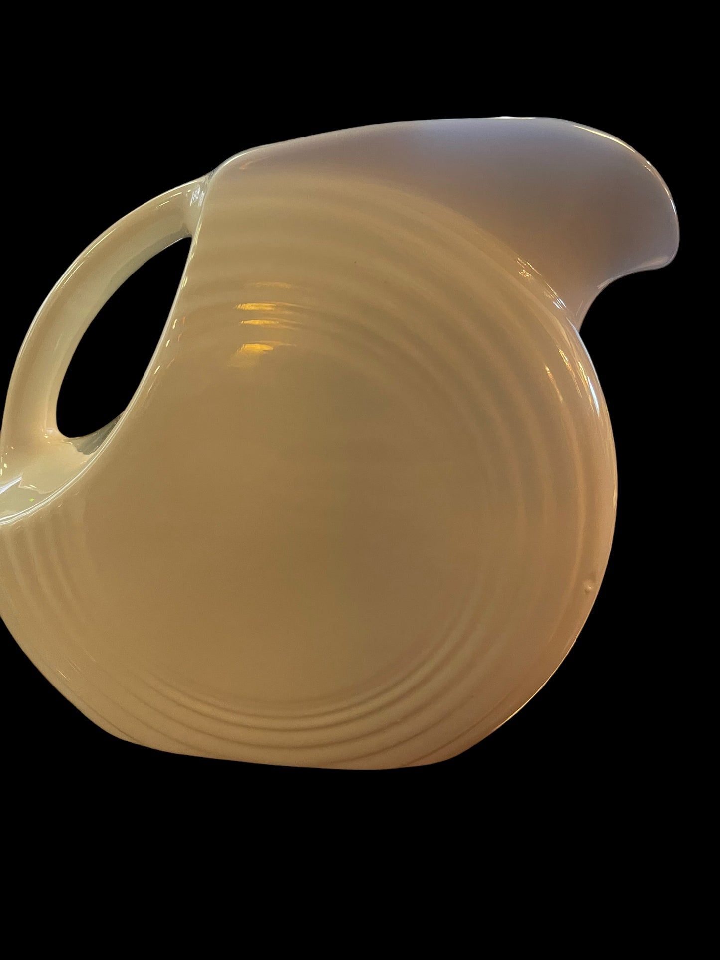 Fiesta White Disk Pitcher - Large -