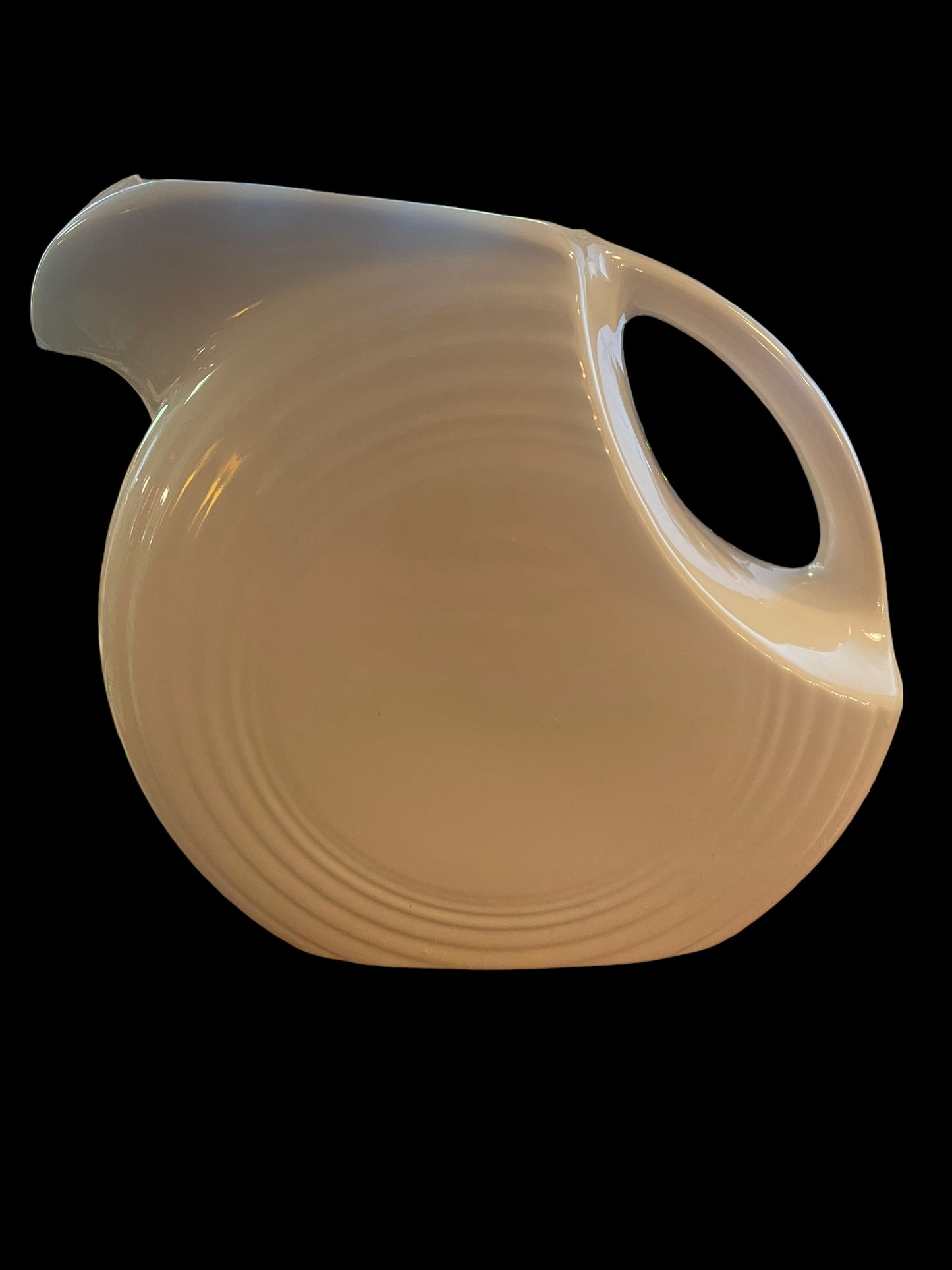 Fiesta White Disk Pitcher - Large -