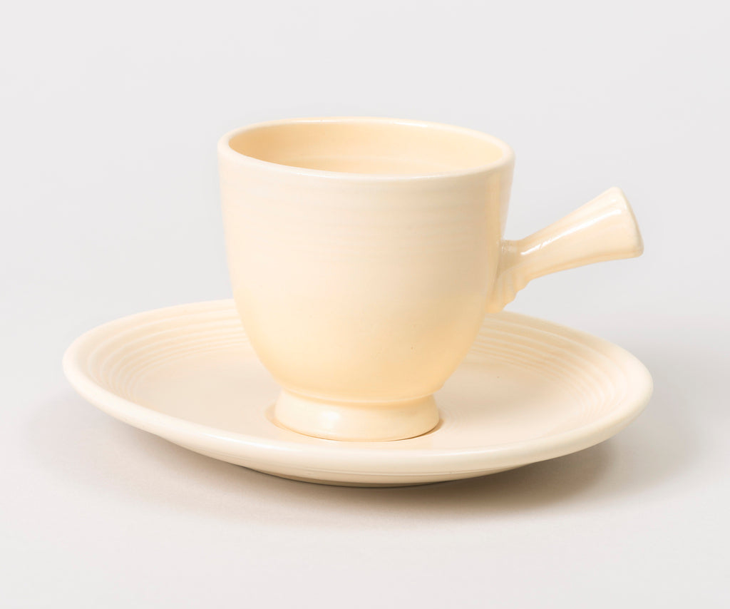 Fiesta Vintage Demitasse Cup and Saucer in Ivory