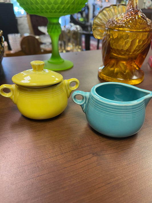 Fiesta Ware Child Set Cream and Sugar Bowls