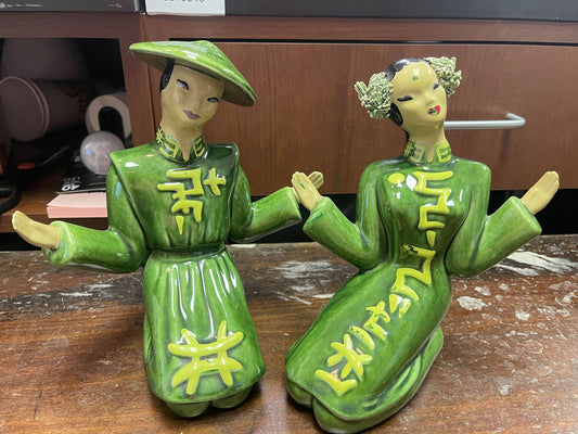Vintage Yona Pottery of California Ceramic Asian-inspired Figurines
