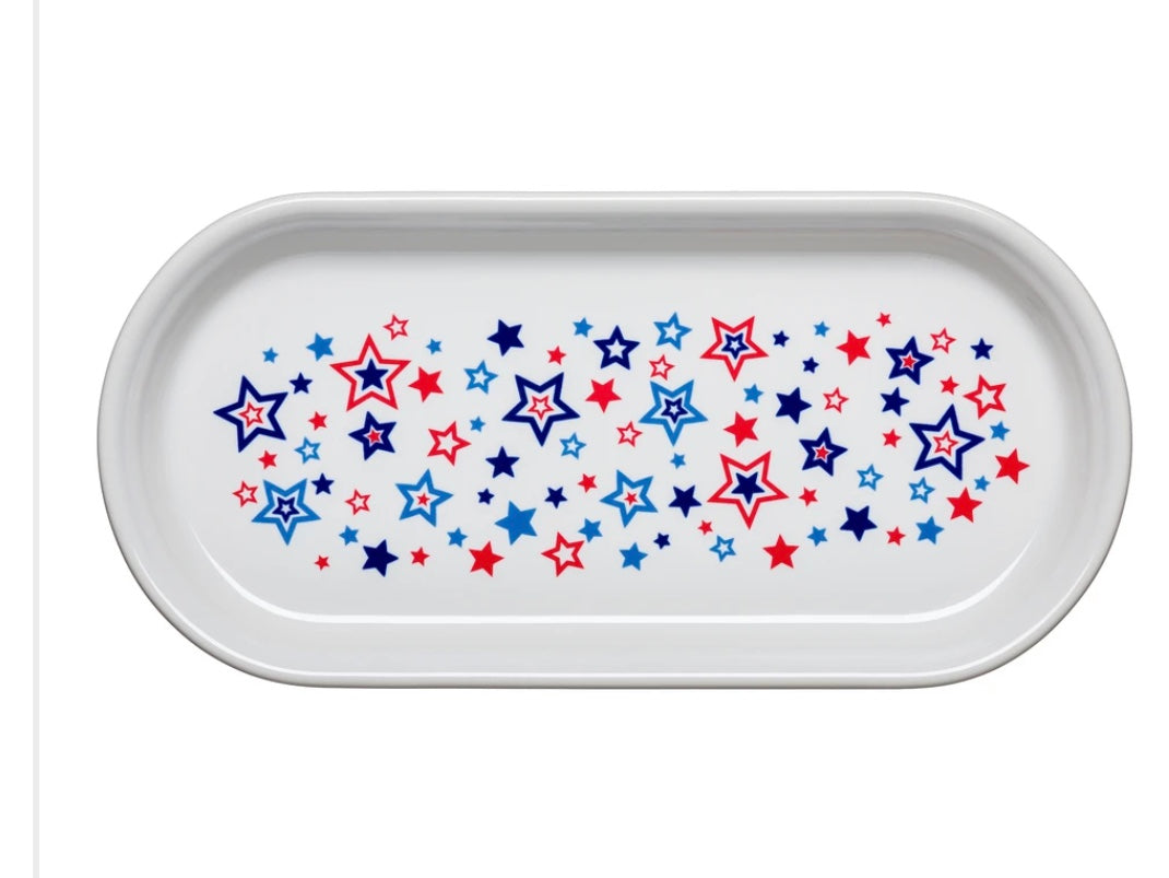 Fiesta Ware Bread Tray Americana decal