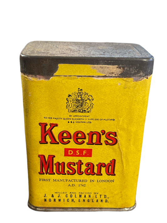 Vintage Keens Mustard Spice Tin Norwich England J&J Colman Ltd.