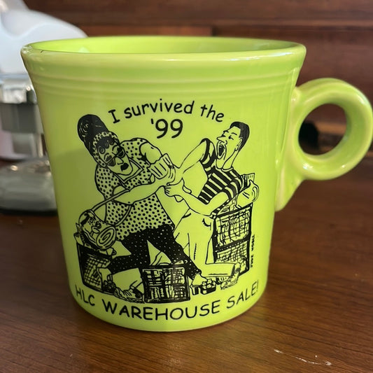 Fiesta I Survived the '99 HLC Warehouse Sale Mug Rare (Outlet Exclusive)