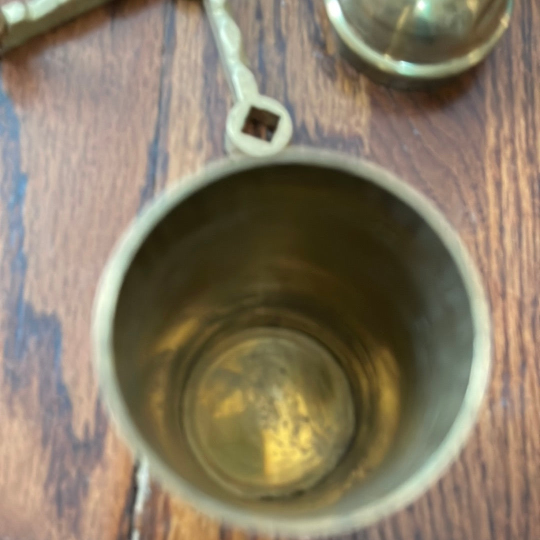 Vintage 11” Brass Coffee / Spice Grinder