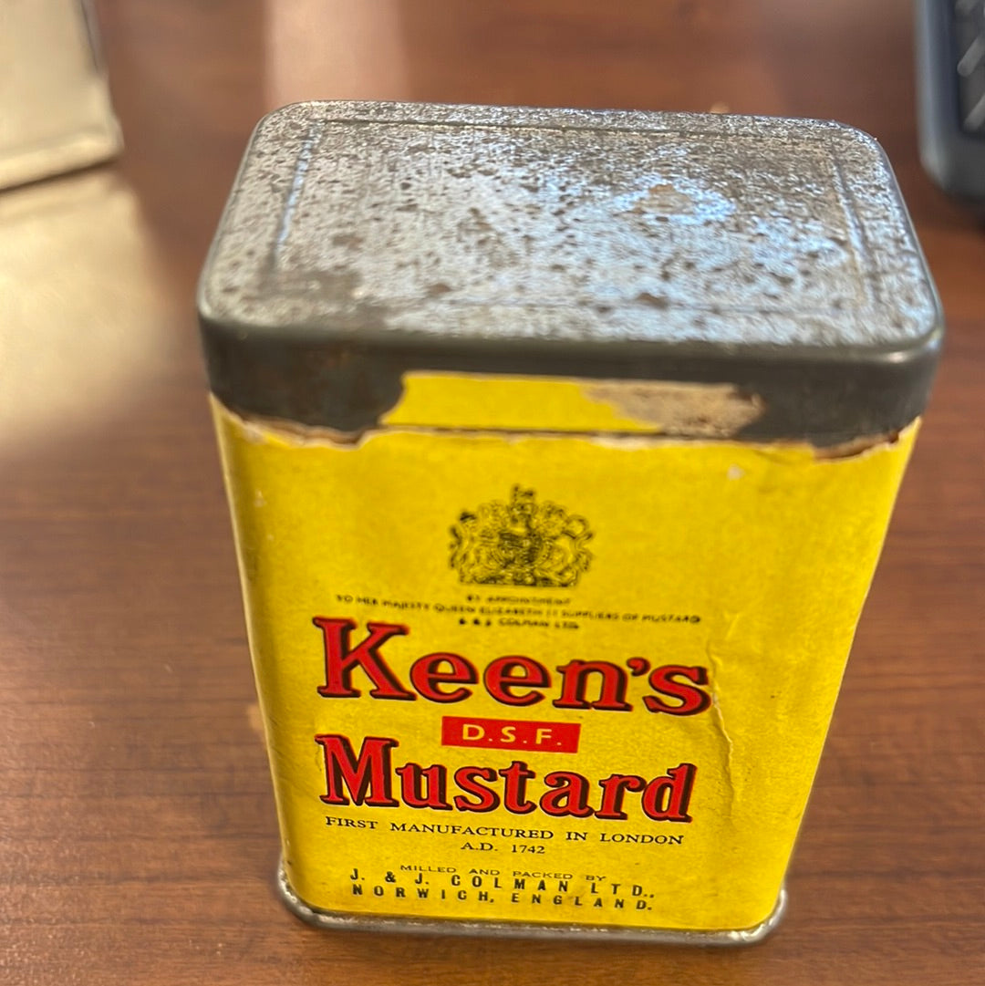 Vintage Keens Mustard Spice Tin Norwich England J&J Colman Ltd.