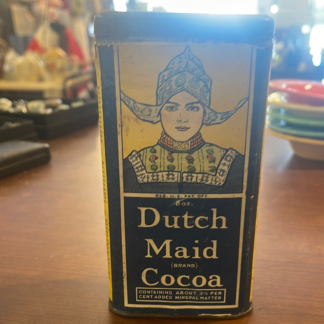 Vintage Large Dutch Cocoa Spice Tin Camden NJ Royal Cocoa Co. 8oz