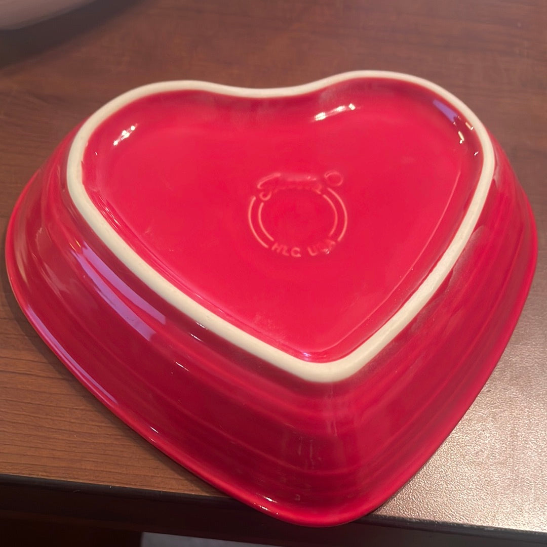 Fiesta Medium Heart Bowl in Red