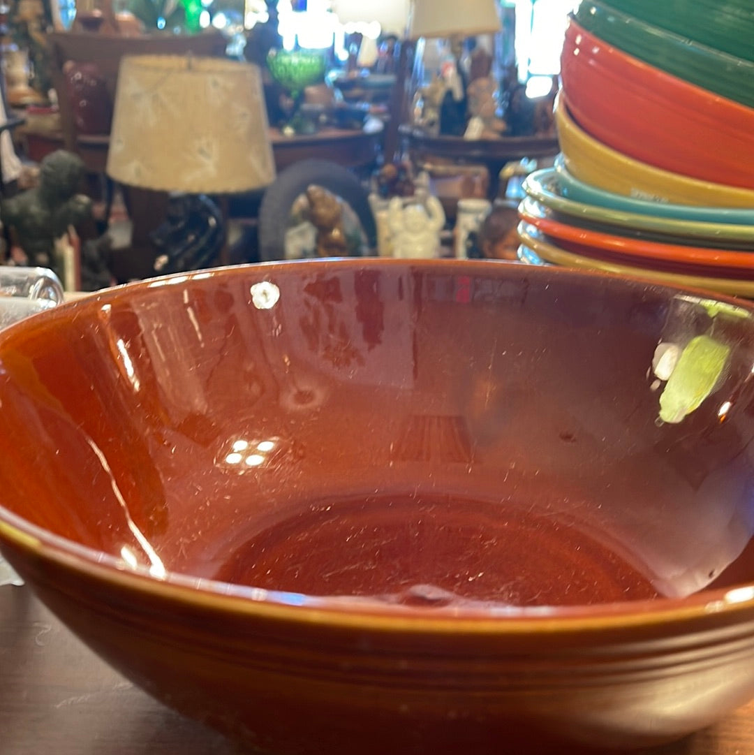 Fiesta Ironstone Amberstone 10 1/2' Salad Bowl Rare 1969-1973