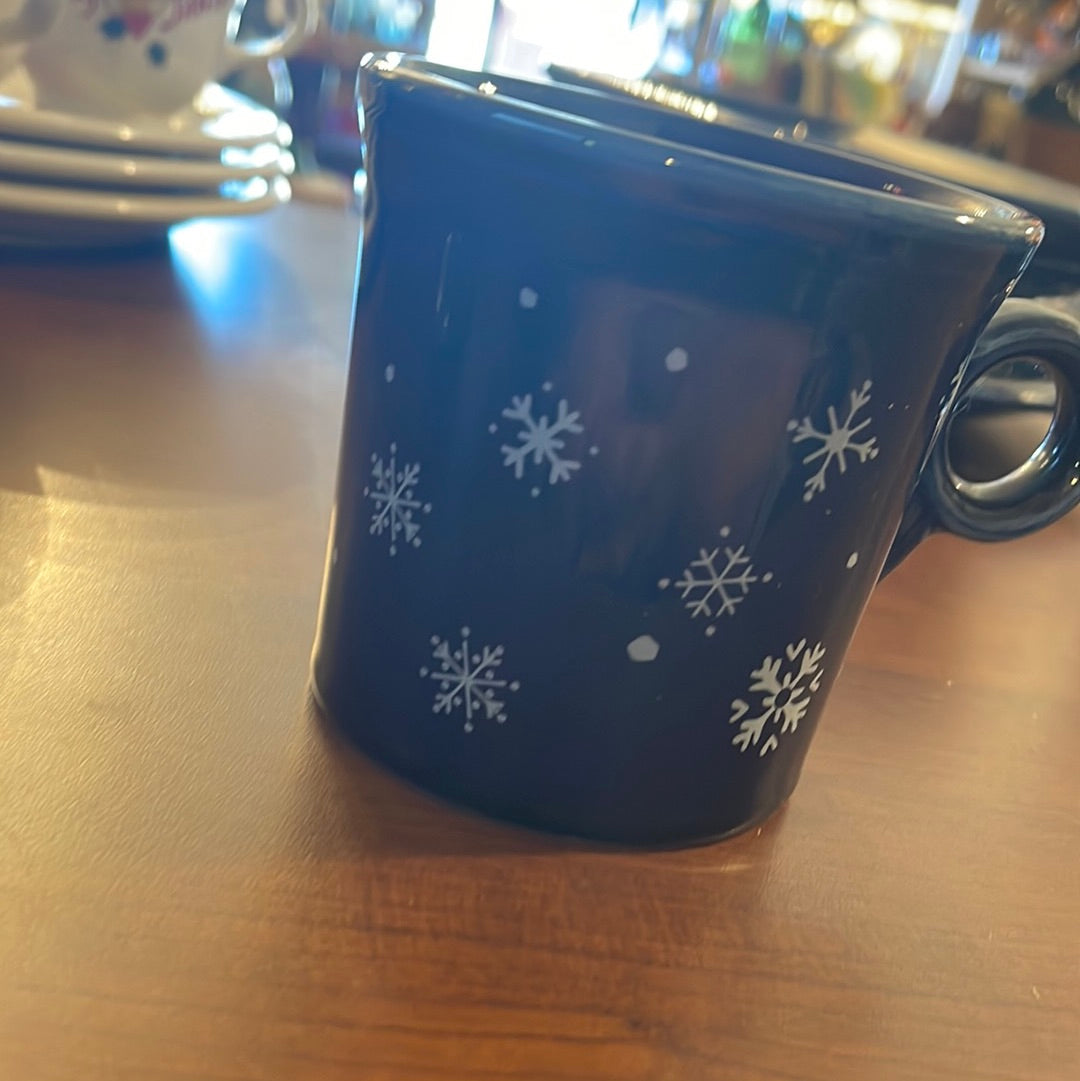 Fiesta Tom and Jerry Ring Handeled Mug Snowflake Decal  (Betty Crocker Exclusive)