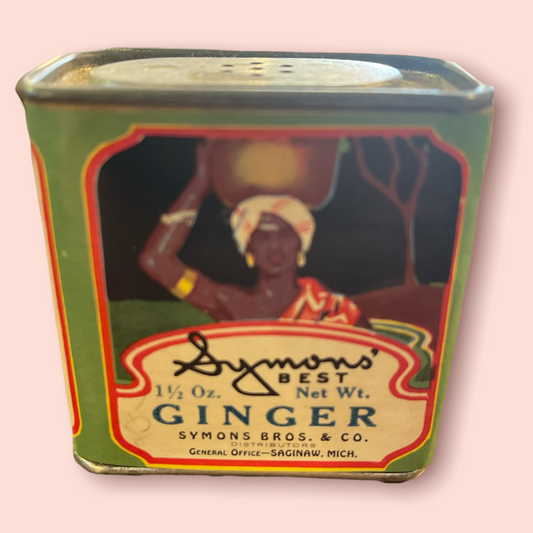 Vintage Symons Best Spice Tin for Ginger Symons Bro's and Co Saginaw Michigan