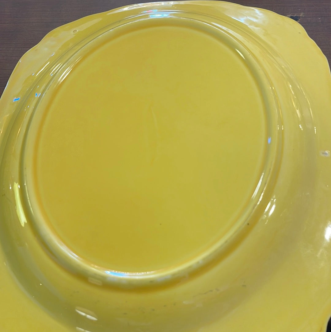 Vintage Riviera Rectangular Serving Tray in Yellow Homer Laughlin 11'