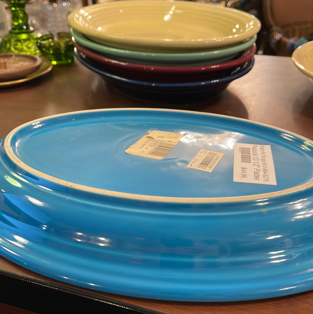 Fiesta Large Peacock Platter 13 1/2"