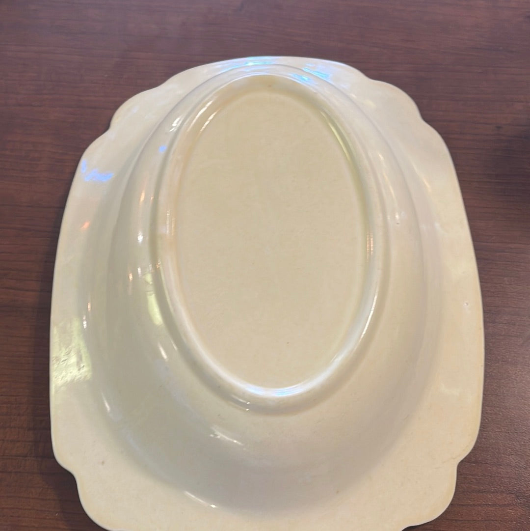 Riviera Ivory Nappy Bowl Curved Edge 9" Homer Laughlin