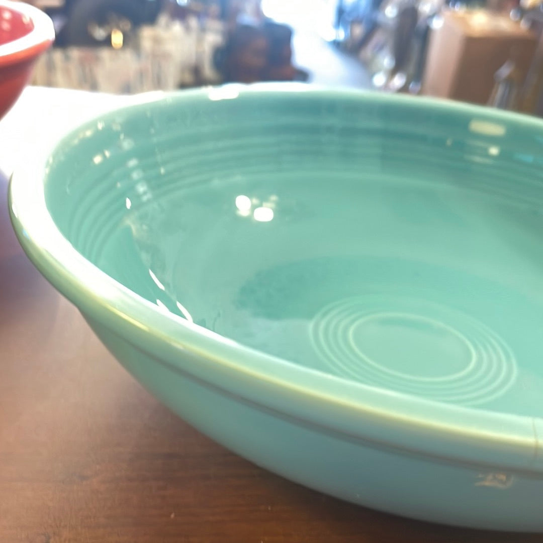 Vintage Fiesta Large Salad Bowl 11' in Turquoise HARD TO FIND