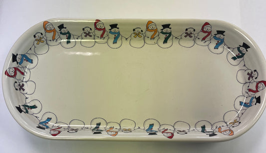 Fiesta Bread Tray Snowmen decal (Bon Ton Exclusive)